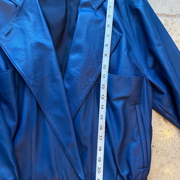 PENTIK Genuine Leather Jacket Blue - Picture 10 of 10